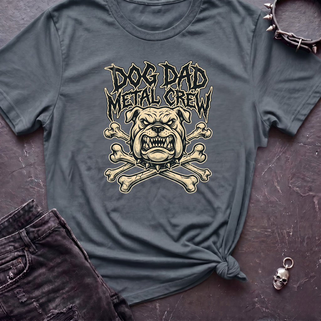 Dog Dad Metal Crew Tshirt