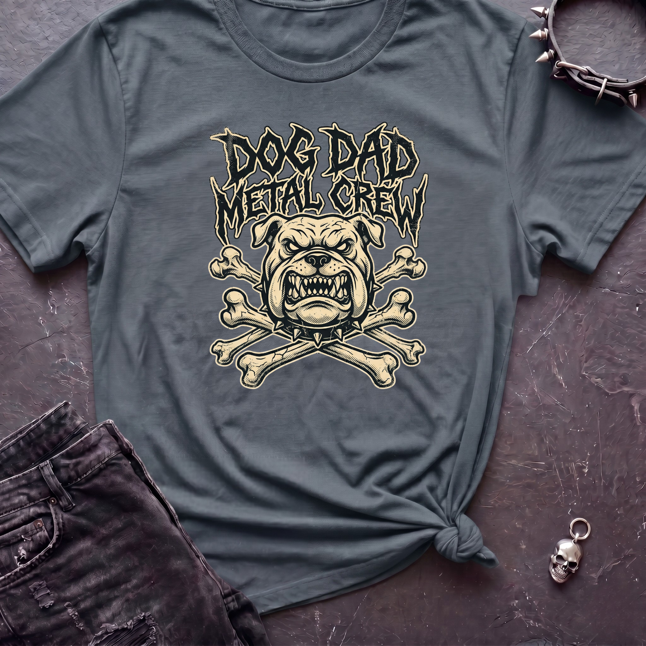 Dog Dad Metal Crew Tshirt