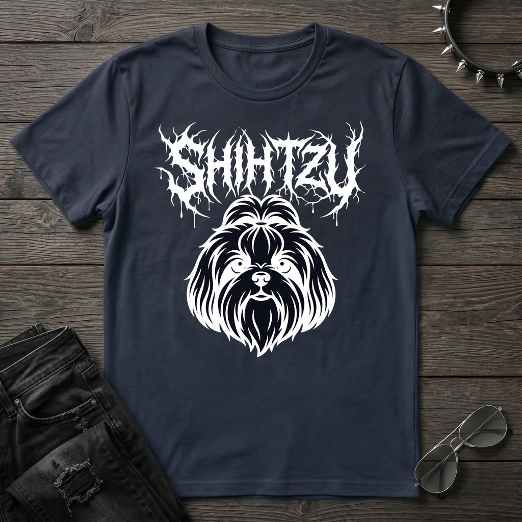 Death Metal Shihtzu Dark Tshirt