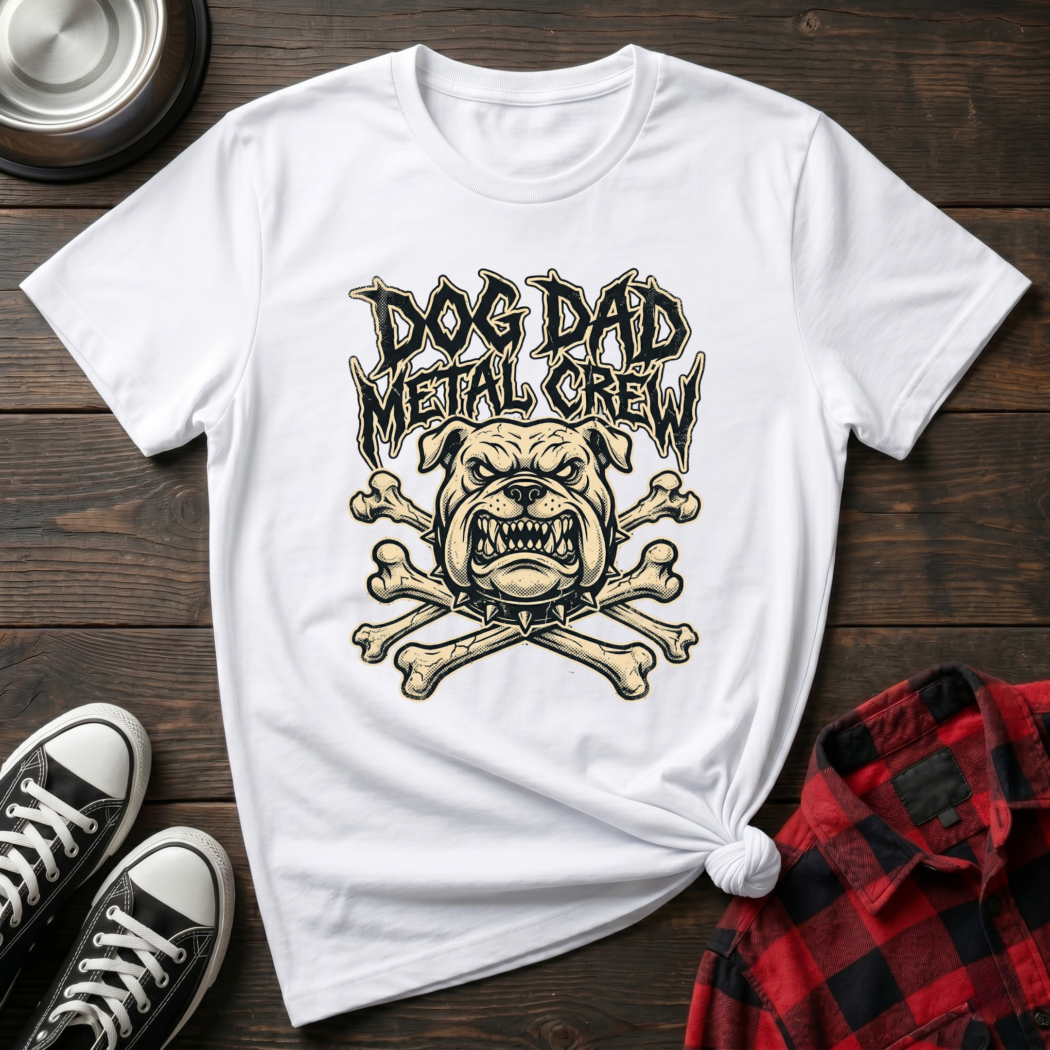 Dog Dad Metal Crew Tshirt