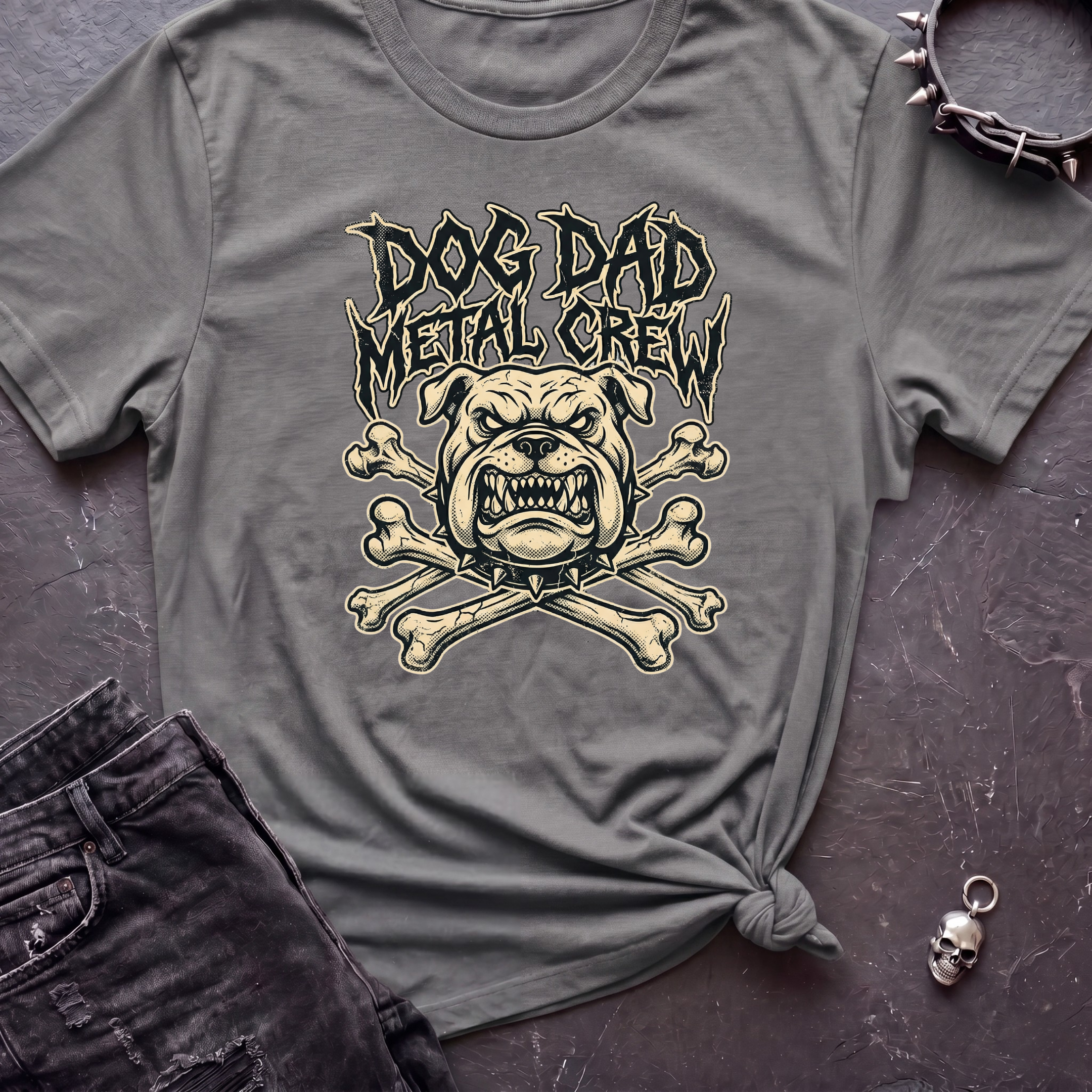 Dog Dad Metal Crew Tshirt