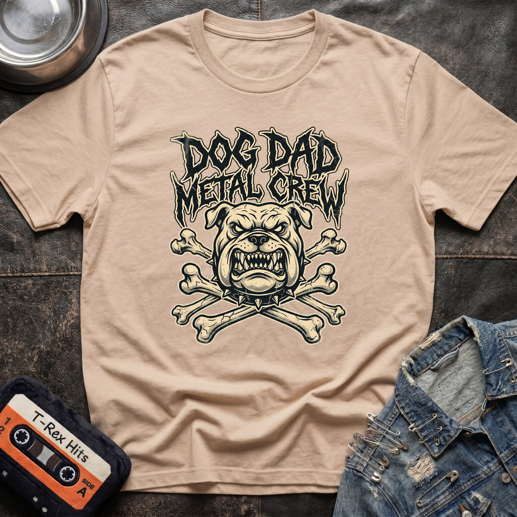 Dog Dad Metal Crew Tshirt