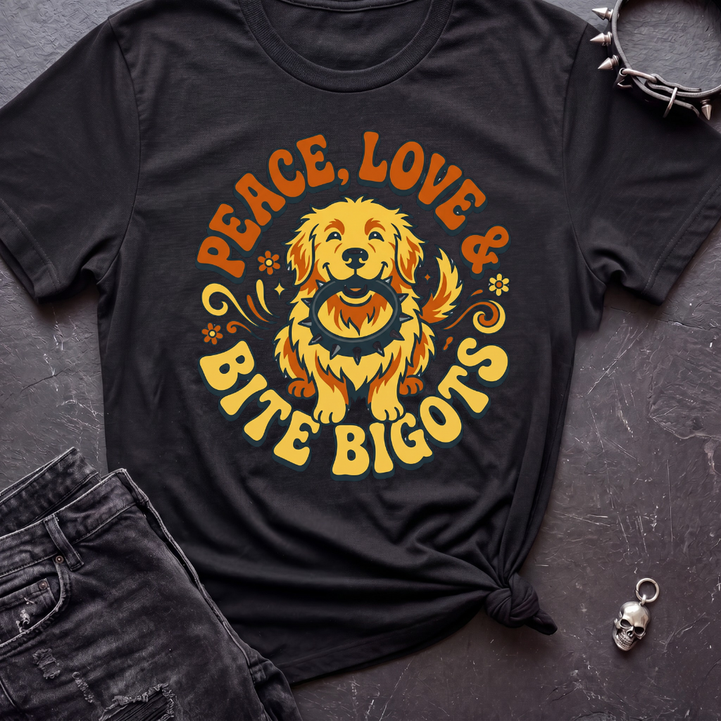 Peace Love and Bite Bigots Tshirt