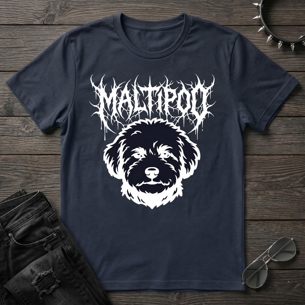 Death Metal Maltipoo Dark Tshirt