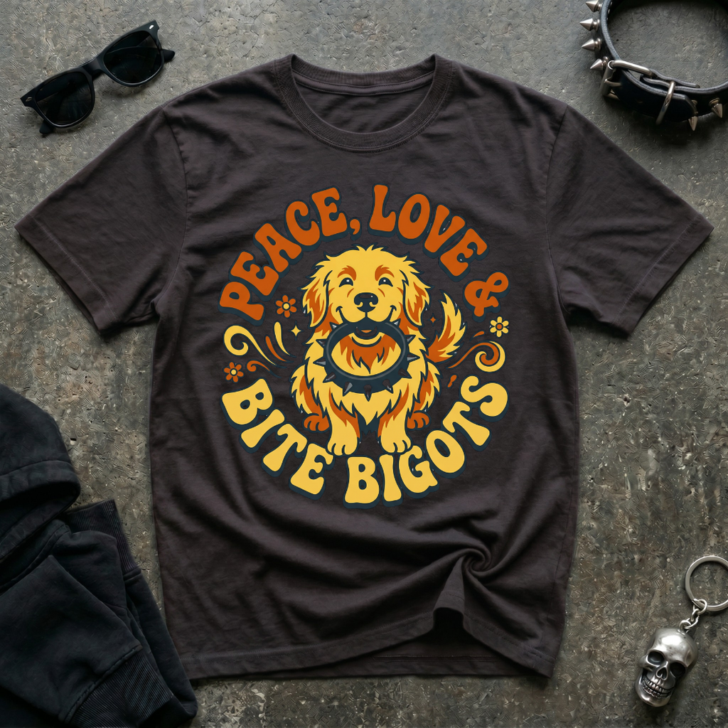 Peace Love and Bite Bigots Tshirt