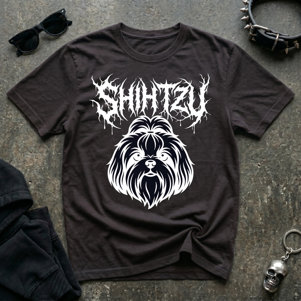 Death Metal Shihtzu Dark Tshirt