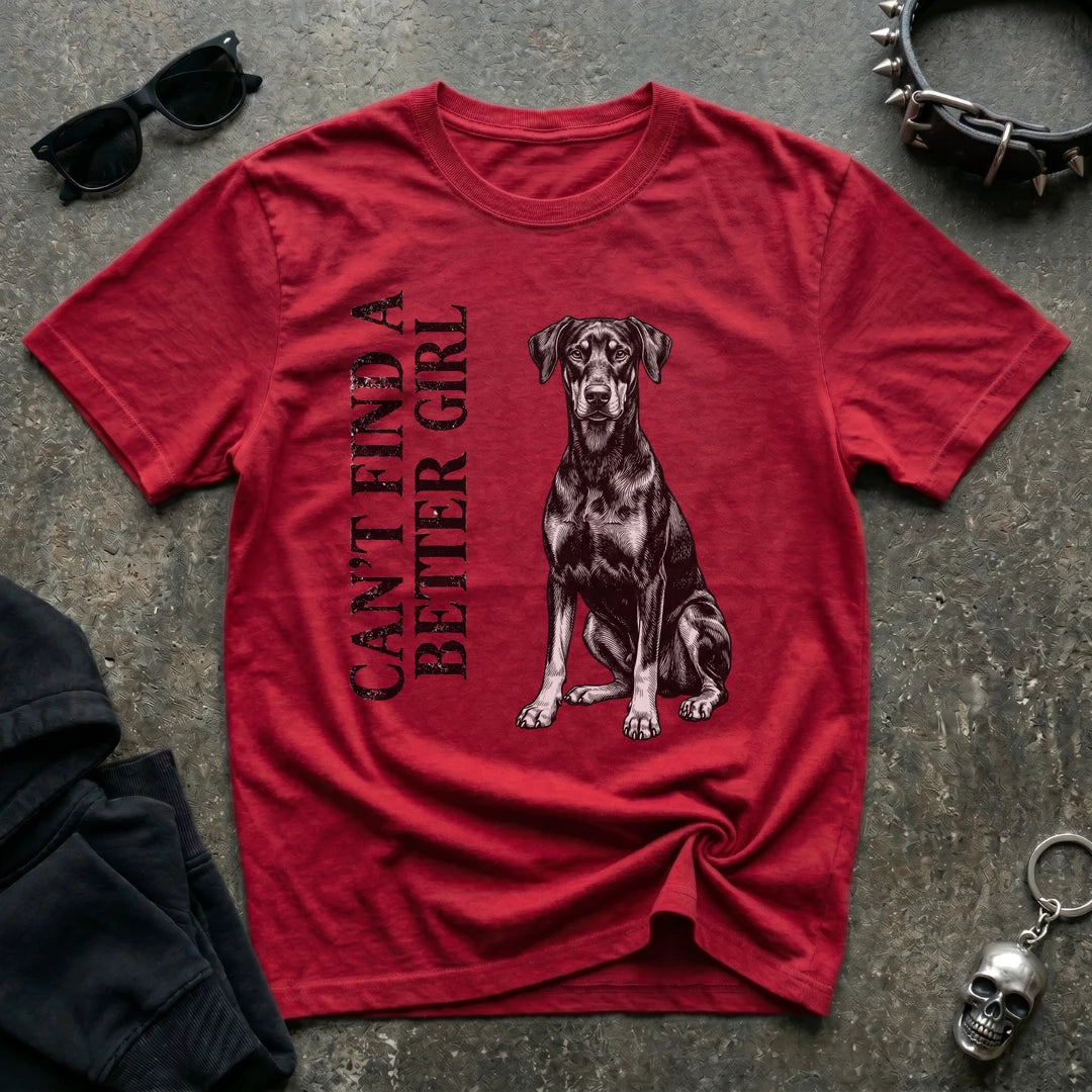 CANT FIND A BETTER BOY DOBERMAN TSHIRT