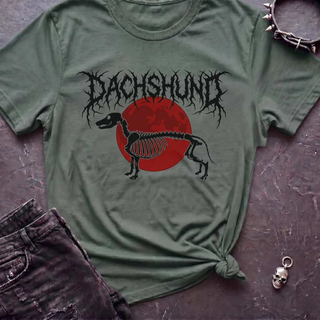Dachshund Death Metal Sun Tshirt