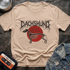 Dachshund Death Metal Sun Tshirt