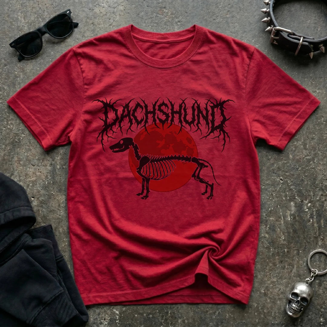 Dachshund Death Metal Sun Tshirt