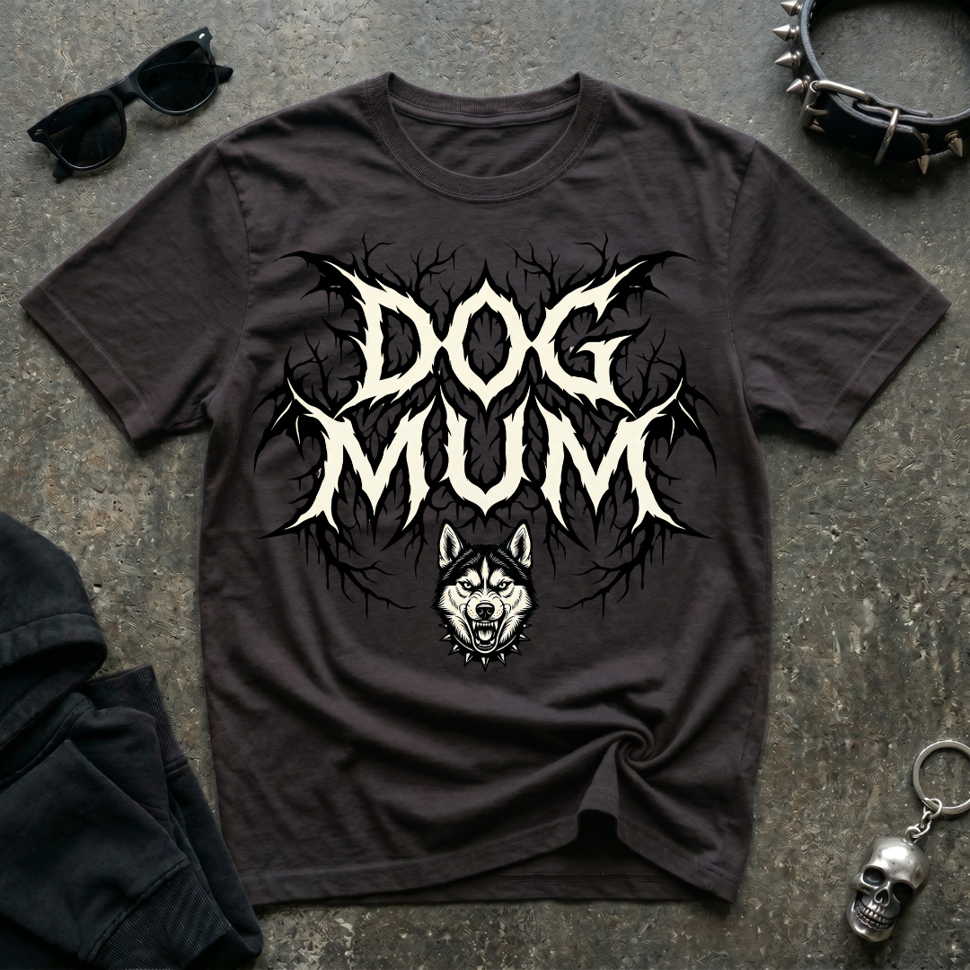 Dog Mum Death Metal Husky Tshirt
