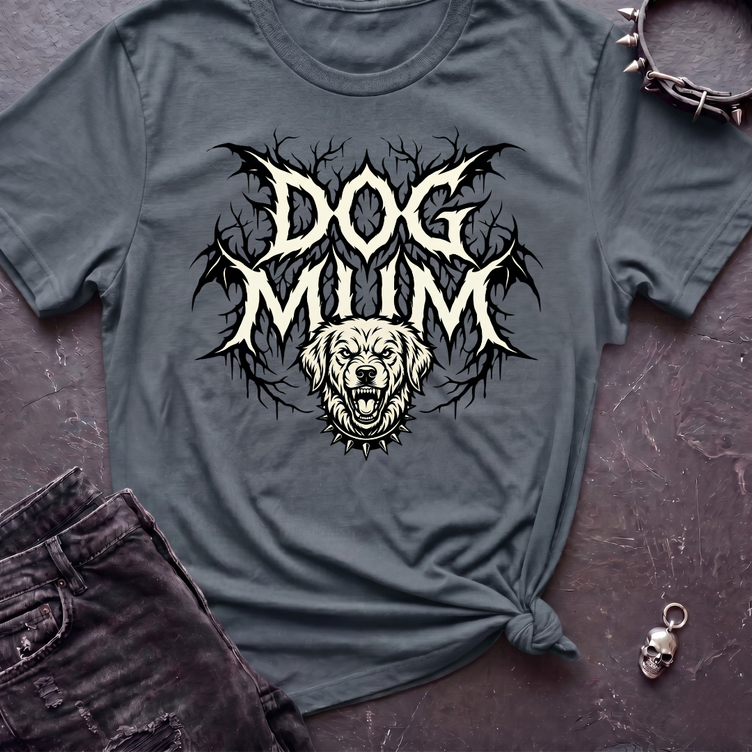 Dog Mum Death Metal Golden Retriever Tshirt