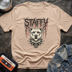 Staffy Death Metal Tshirt