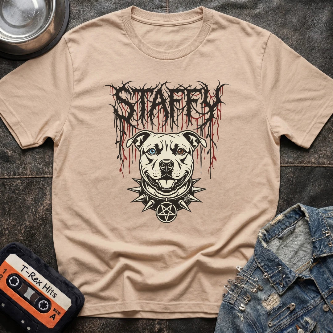 Staffy Death Metal Tshirt