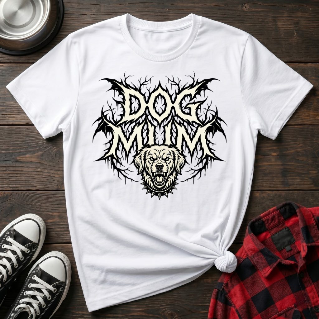 Dog Mum Death Metal Golden Retriever Tshirt