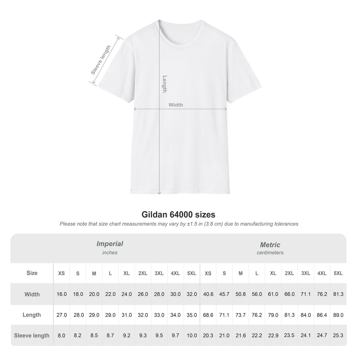 bmp-sizechart-tshirt for Fitness Theme